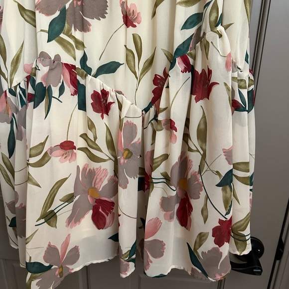 Floral Print Dress with Ruffle 20W 2x - Picture 2 of 2